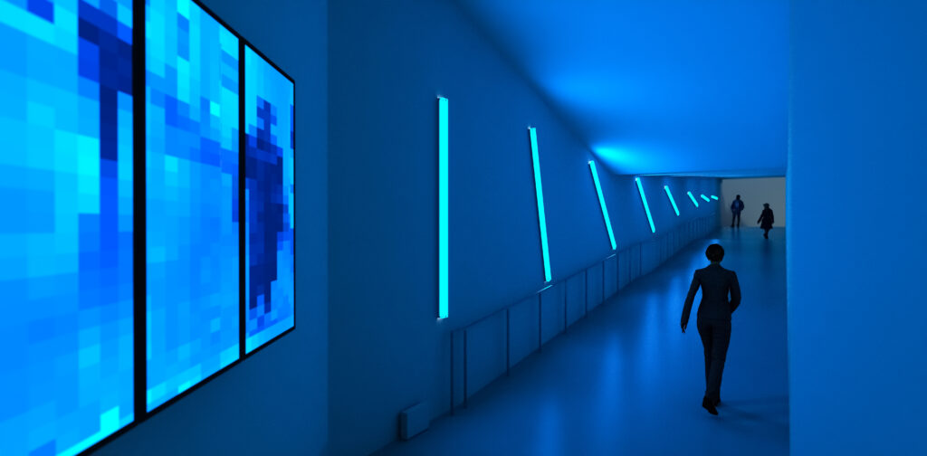 Lumasonic Passage by Johannes Girardoni at LAX light and sound art installation